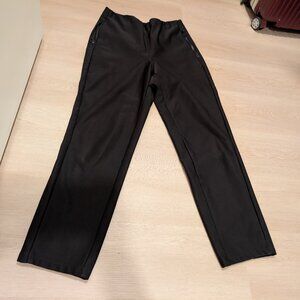 Medium Scuba HFX Women's Winter Tech Side Zipper High Waist Black Pants Warm